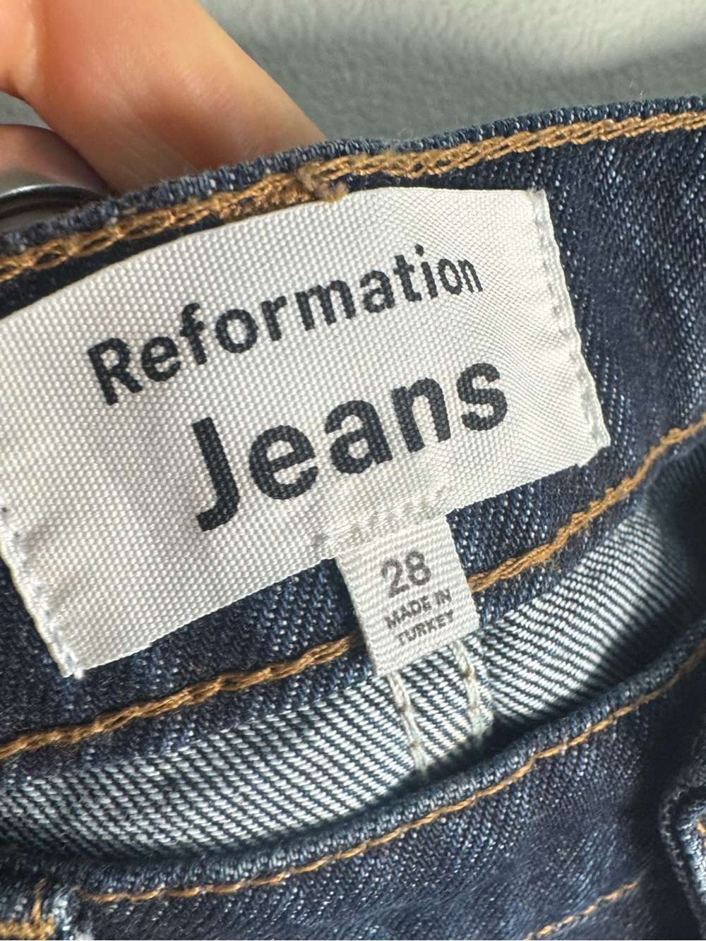 Reformation Cary High Rise Slouchy Wide Leg Jeans Ondine 28 - Picture 4 of 4